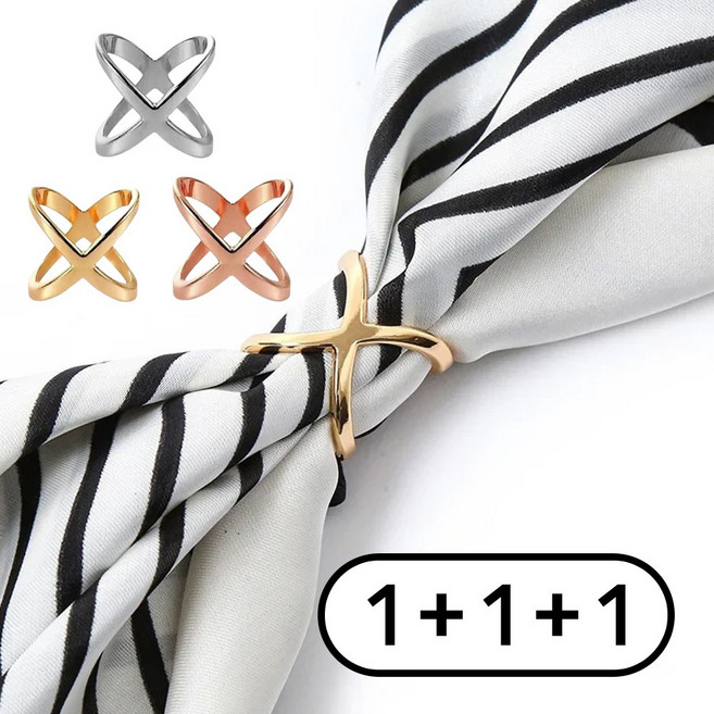 스토리팩토리 심플 듀얼 스카프 홀더 미니멀 목도리 스카프 링 악세사리