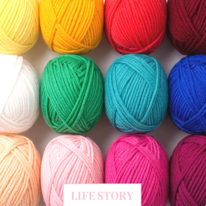 생활스토리 몽실몽실 구름 뜨개실, 12개, C세트