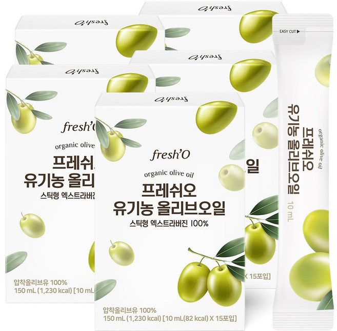 프레쉬오 유기농 엑스트라버전 올리브오일 스틱 100% 스페인, 10ml, 75개