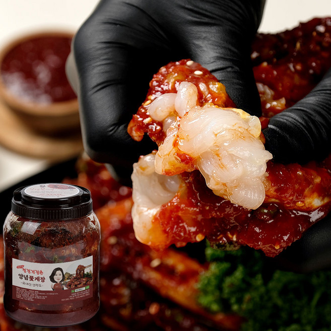 여수 청정게장촌 양념꽃게장 양념게장 양념 국내, 1kg, 1개, 3마리