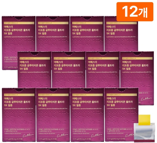 여에스더 리포좀 글루타치온 울트라 9X 370mg, 12박스, 7.77g - 쿠팡