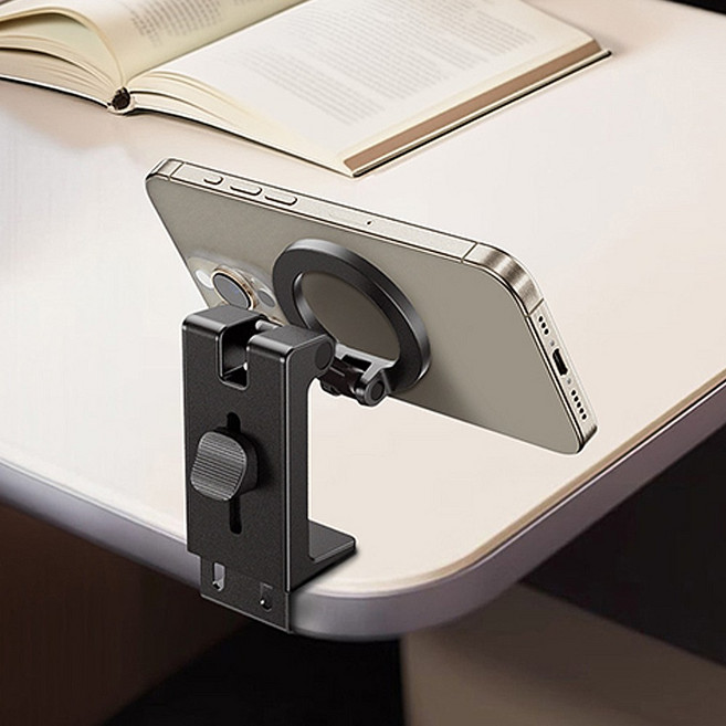 크리큐브 맥세이프 자석 거치대 | 720도 회전 휴대폰 거치대 차량 침대 여행용 초강력 자석