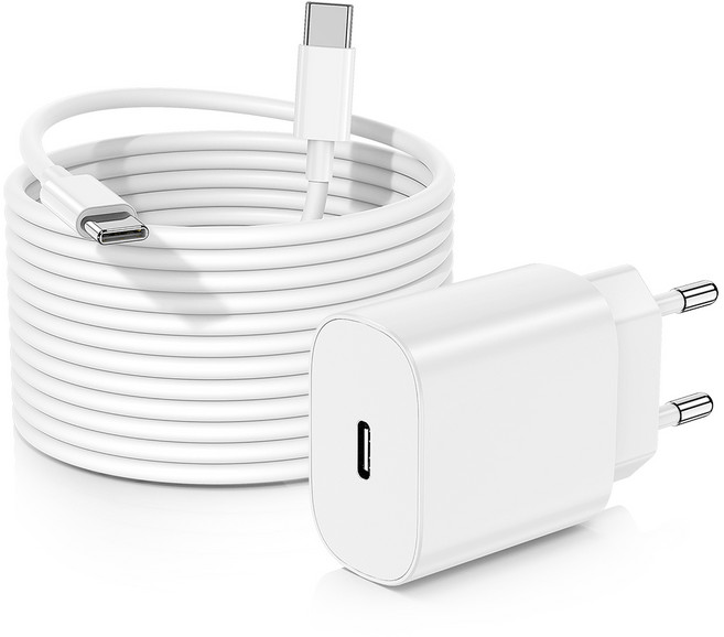 루미아코어 PD25W C타입 초고속 충전기 + 60W ctoc 3M 케이블, 1개, 화이트