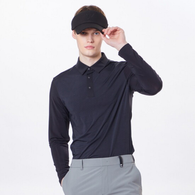 볼빅 남성 골프 에센셜 시즌패턴 냉감 긴팔 티셔츠 VMTSO493_BK 3071680