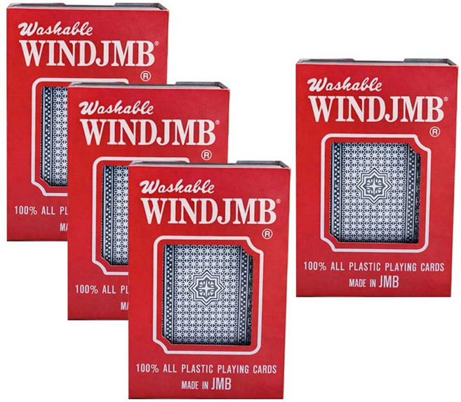 바람길 JMB 윈드 포커 트럼프카드 일본산, 4개, 레드