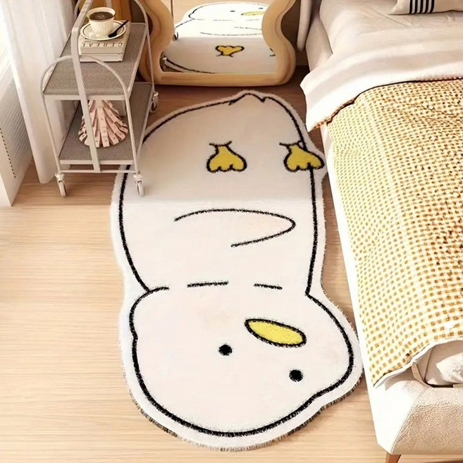 침대 밑 러그 발매트 귀여운 캐릭터 고양이 오리 토끼 침실 현관 매트