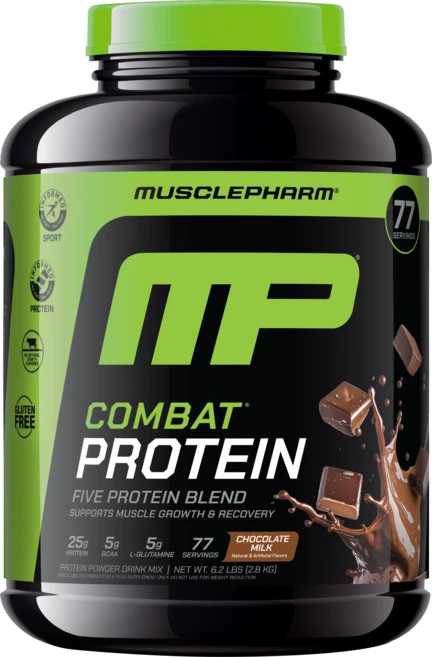 머슬팜 컴뱃 프로틴 파우더 초콜릿 밀크 맛, 2.831kg, 1개 - 쿠팡