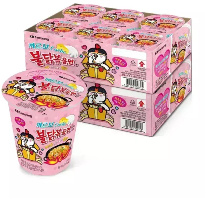 삼양 까르보불닭볶음면 컵라면 80g, 12개