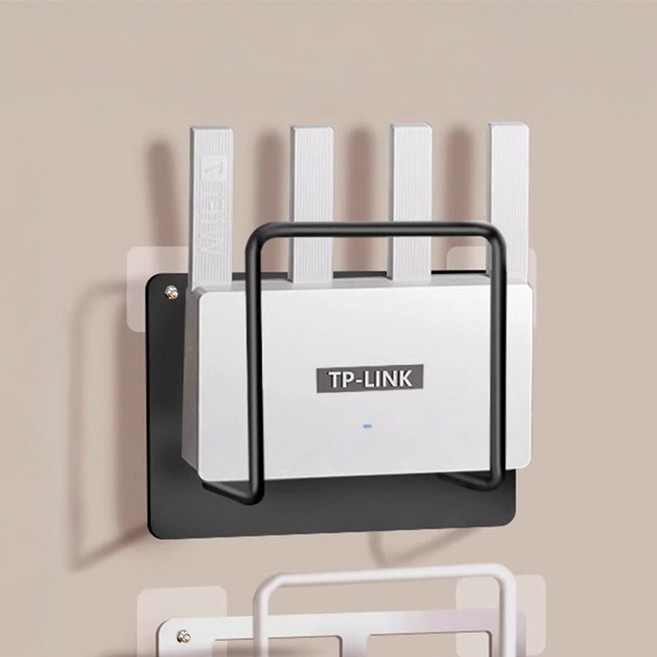 하우쏠 무타공 공유기 와이파이 틈새 선반 거치대 정리대, 2개, 블랙