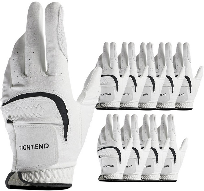 타이트엔드 0402 극세사 골프장갑 (왼손), 10개, 화이트