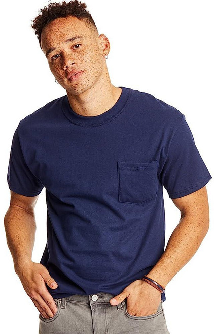 HANES Hanes 남성용 2팩 반소매 포켓 비피 티(Beefy-T) 티셔츠 Beefy-t 화이트. 379820