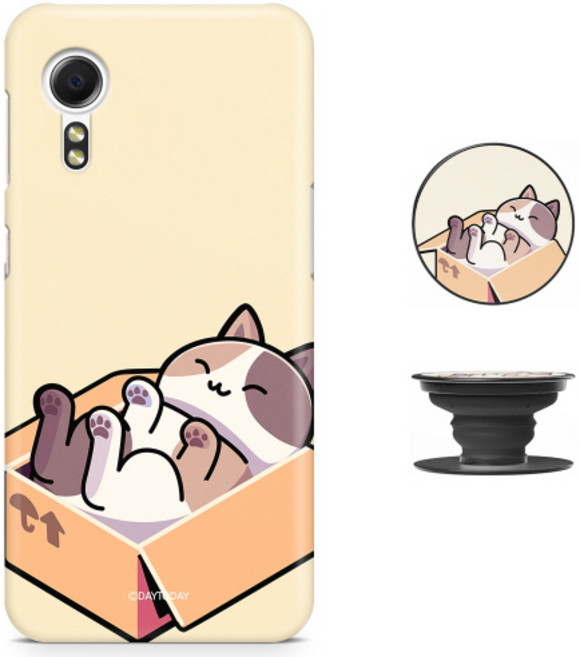 데이투데이 갤럭시X커버5 케이스 벌러덩누웠냥 고양이 스마트톡 SM-G525N