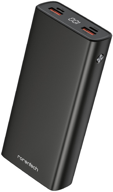 로랜텍 고속 충전 대용량 보조배터리 20000mAh PD 22.5W LCD 잔량표시 4포트, BPR-02