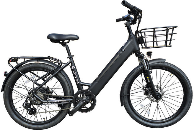 이지라이드 시티24 25년형 CITY24 전기자전거 36V 10Ah 16.7Ah, 블랙, 알루미늄