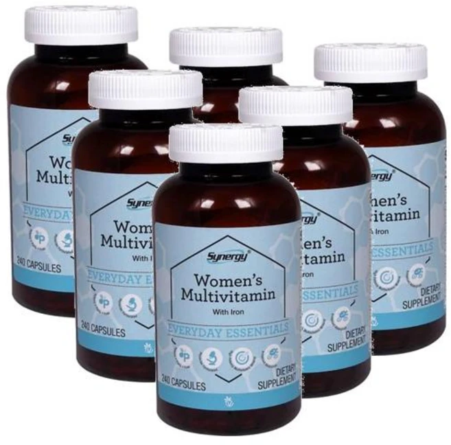 비타코스트 시너지 우먼 멀티비타민 철분함유 캡슐 Vitacost Synergy Women Multivitamin, 6개, 240정 - 쿠팡