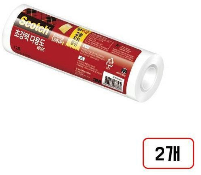 3M)초강력테이프리필(SH), 2개, 1825R/18mmx25m/M322588