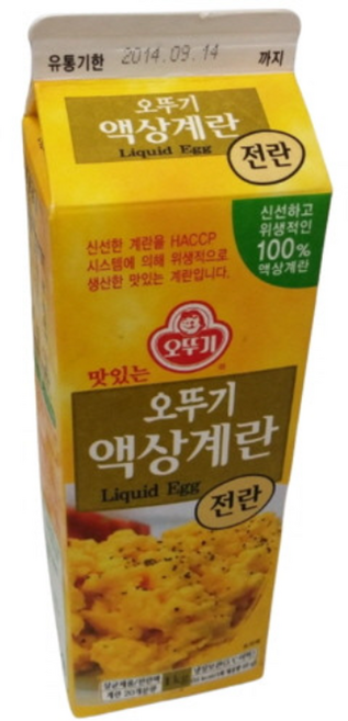 오뚜기 맛있는 1등급 액상계란 전란, 2개, 1kg