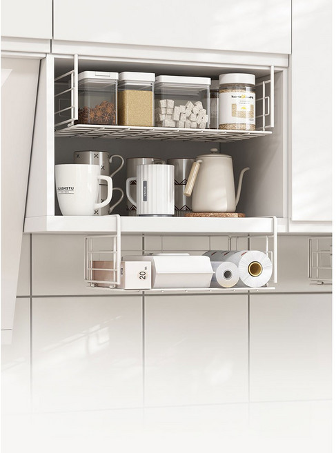 오쏘리빙 걸이형 틈새 언더 선반 주방 싱크대 다용도 바스켓 정리대, 일반_대형, 1개