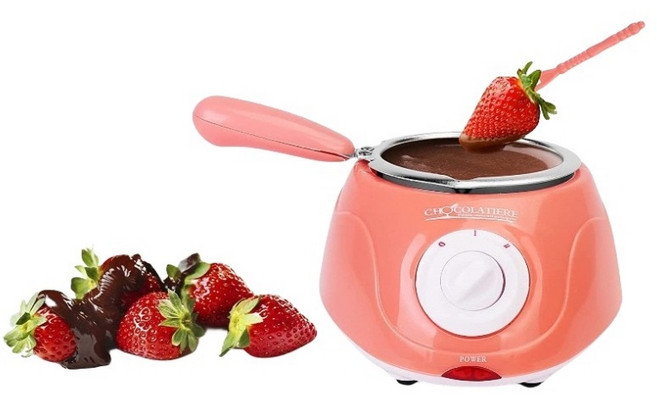 BLOWFISHFUGU 가정용초콜릿 녹는 기계 1구멜팅기 퐁듀기계 초콜릿멜팅기1구, 1개, 분홍색