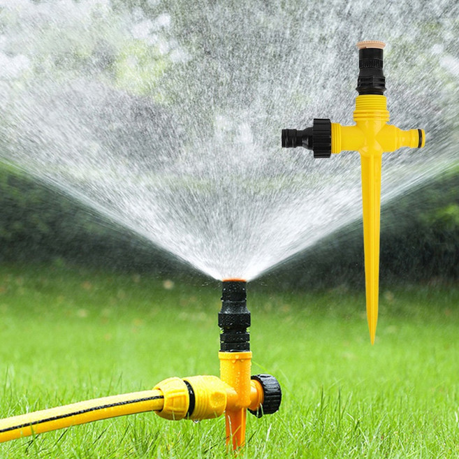 約翰家庭百貨 360度散射 3段換檔自動 地插式園藝灌溉噴頭, 1個