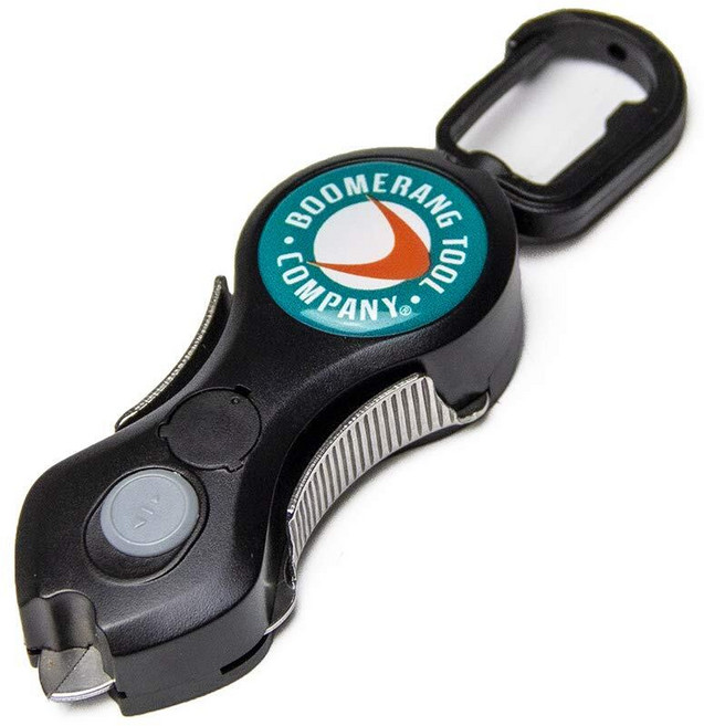 Boomerang Tool Company 오리지널 SNIP 낚싯줄 커터 91.4cm(36인치) 리트랙터블 테더 스테인리스 스틸 블레이드는 컷 브레이드를 매번 깨끗하고 매끄럽, 오리지널 스닙 L.e.d, 2) 오리지널 스닙 L.e.d