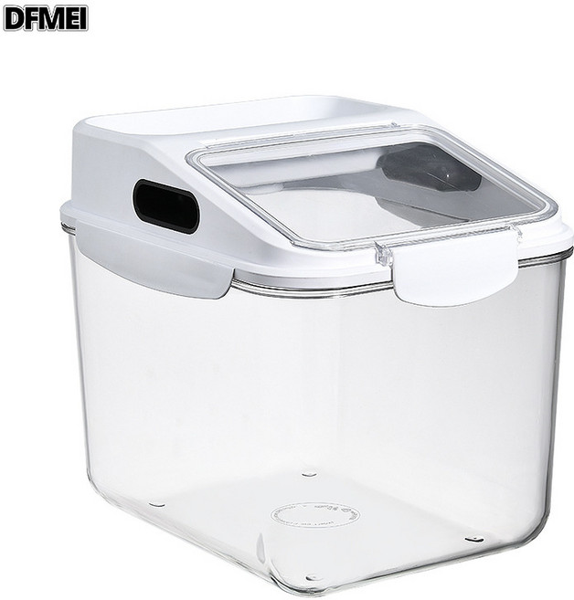 DFMEI 密封10Kg裝米桶麪粉儲存罐收納盒寵物儲糧桶貓糧桶雜糧大米箱, 1個, 5Kg