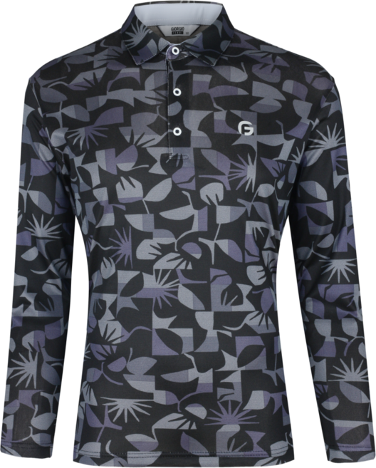 몽크로스 조르지오페리 골프 남성 긴팔 체크 카라티셔츠