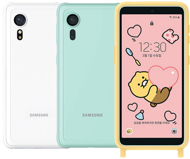 삼성 춘식이폰 64GB SM-G525N-UC 자급제 공기계 키즈폰, 2.공기계(미개봉.미사용.새제품), 화이트, 화이트