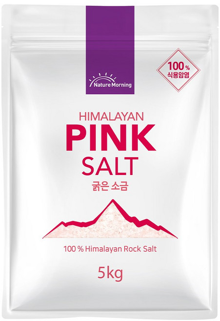 네이처모닝 히말라야 핑크솔트 굵은소금 수입사 직판, 5kg, 1개