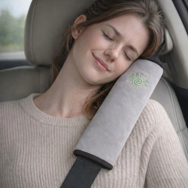 모아즈 안전벨트 가드 쿠션 커버 1+1, 2개, 그래이