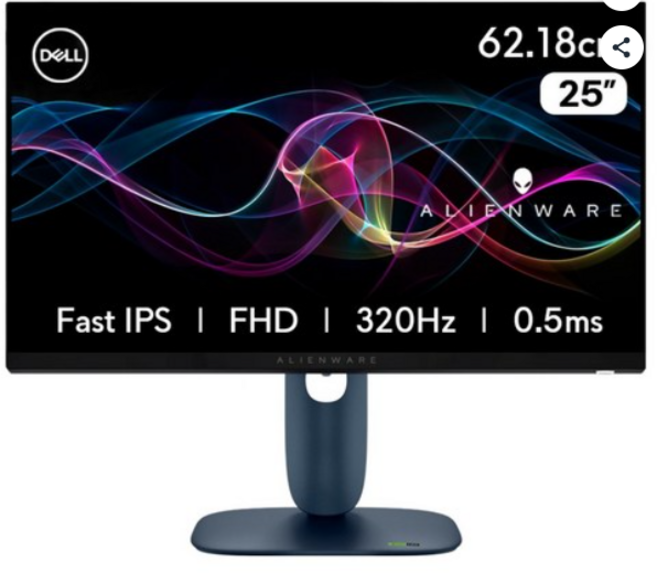 델 FHD 에일리언웨어 320Hz 0.5ms IPS 게이밍 모니터, 62.1cm, [AW2525HM]