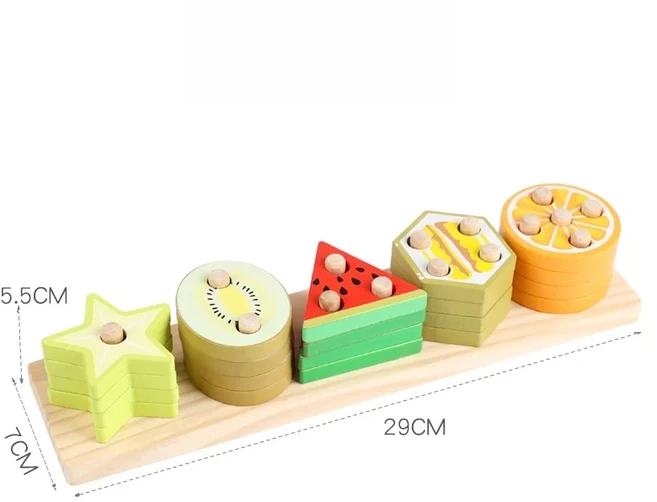 몬테소리 나무 장난감 색상 모양 일치 퍼즐 게임 다채로운 구슬 인식 조기 교육 어린이를위한 선물