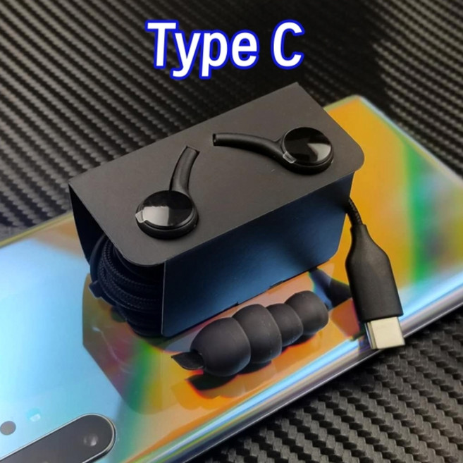 S25 S24 S23 S22 S21 S20 3.5mm 잭 이어폰 이어 버드 Note10 Xiaomi Huawei VIVO 이어폰 용 유형 C 유선 헤드폰, [02] TypeC Black