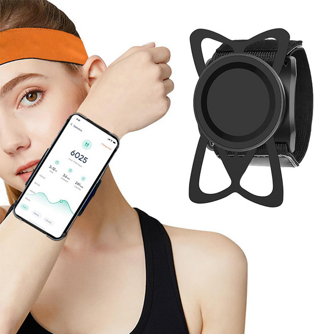 라별 마그네틱 암밴드 휴대폰 손목 팔 거치대 런닝 등산 대리기사, 1개, 블랙