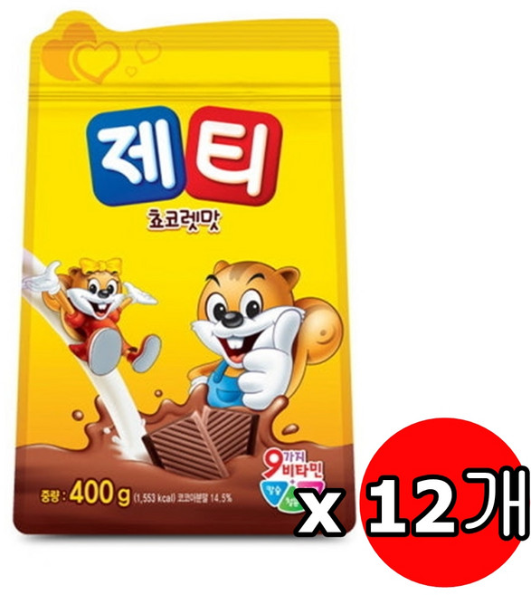제티 쵸코리필 400g 12개, 1개입