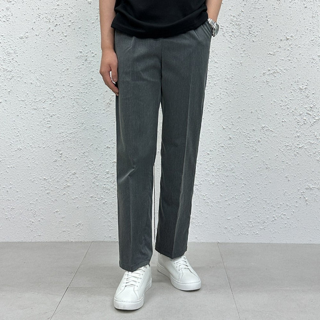 더맨쉽 남자 링클프리 스판 허리밴딩 와이드 슬랙스 정장바지 출근룩 데일리 S~3XL 빅사이즈 ABTCP16018
