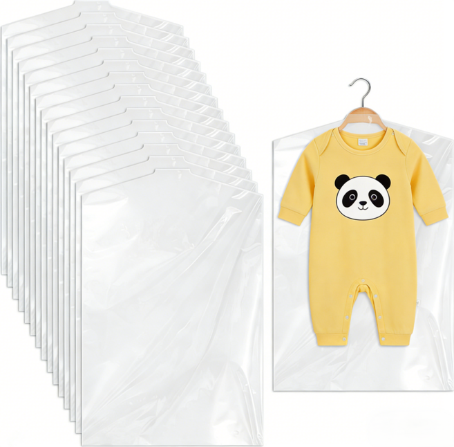 HahnRay<40매>먼지방지 비닐 투명옷커버 튼튼하고 장기간 사용가능 유아/신생아/아기 의류비닐커버 45*70cm, 1세트, 40매