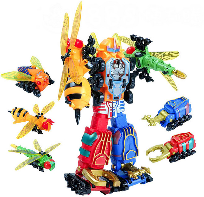 888玩具 888便利購 5合1大合體迴力昆蟲變形機器人(7182A), 1個, Multi-color