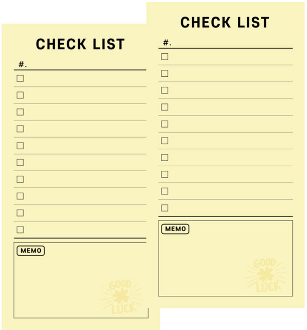 투두리스트 체크리스트 점착메모 메모지 100매, 1개