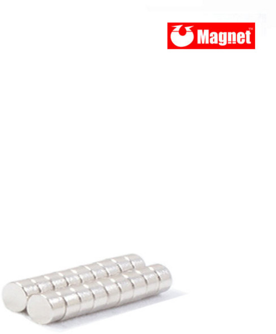 초강력 네오디움 원형자석 4 x 2mm, 50개, 실버