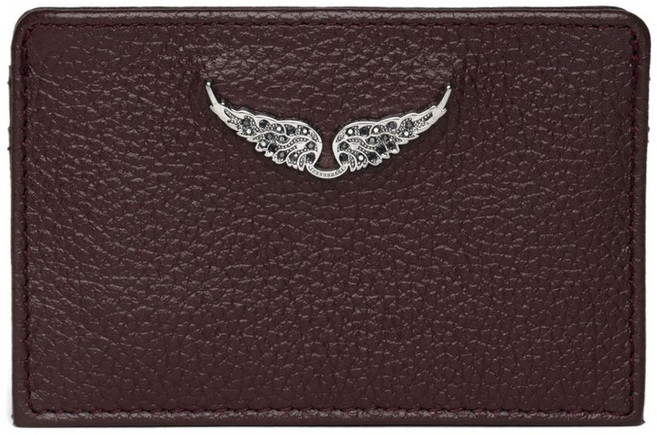 쟈딕앤볼테르 로고 장식 레더 카드홀더