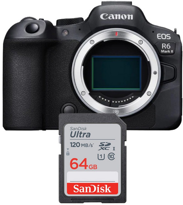 캐논 EOS R6 Mark II 미러리스 카메라 메모리카드 샌디스크 울트라SD 64GB