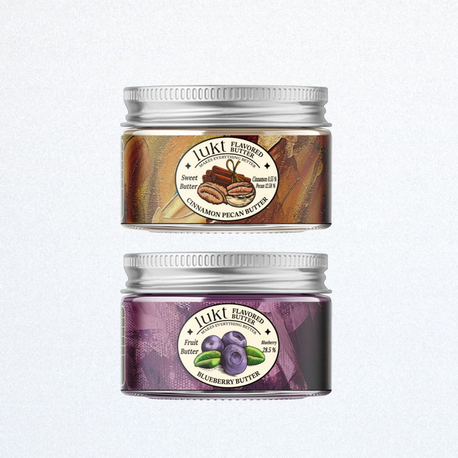 [룩트] 시나몬피칸+블루베리버터 특가세트 스프레드버터 AOP 인증 버터, 90g