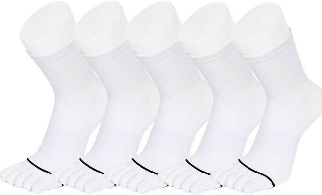 삭스이즘 남성 발가락양말 중목 언더라인 5켤레