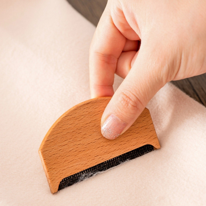 magicpot 휴대용 캐시미어 울 니트 보풀제거 빗 코트 브러쉬, 1개, 느티나무 블러쉬