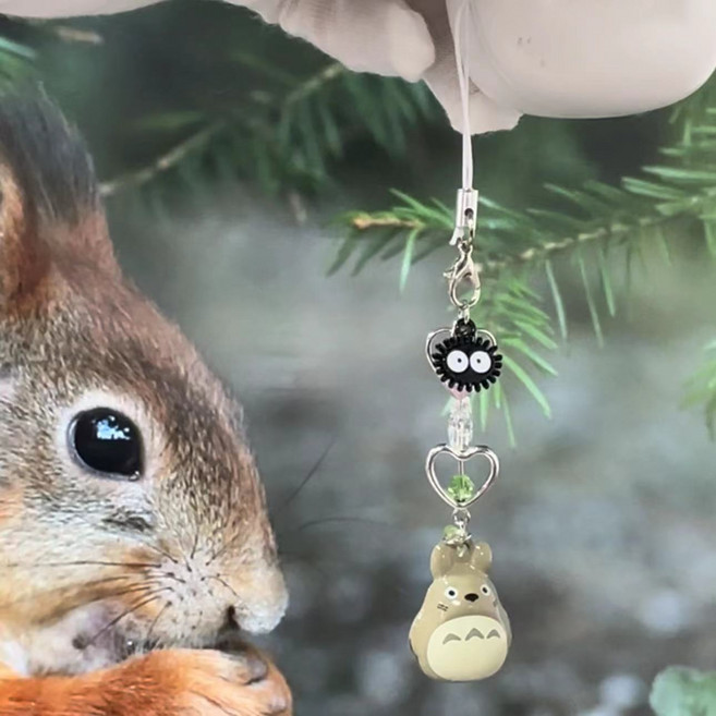 토토로와 먼지 폰줄 키링, 1개, 지브리
