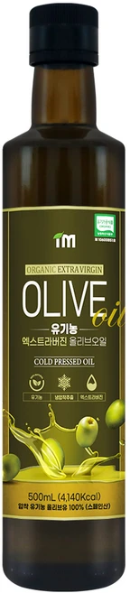 아임 스페인 최상급 PICUAL품종 유기농 엑스트라버진 올리브오일 냉압착, 1개, 500ml - 쿠팡