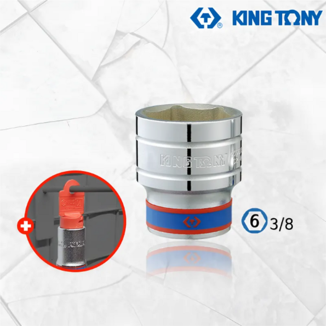 킹토니 6각 3/8 숏 14mm 복스알 + 복스알 걸이, 1세트