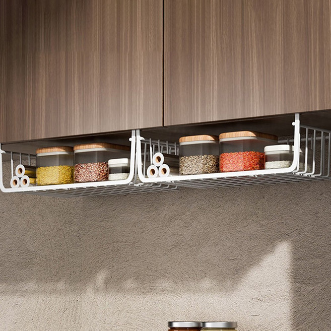 Qiaokao 철제 걸이형 선반, 2개, 화이트