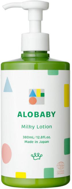 日本 ALOBABY 寶寶牛奶潤膚乳液(重量瓶)【金寶貝】, 1個, 380ml